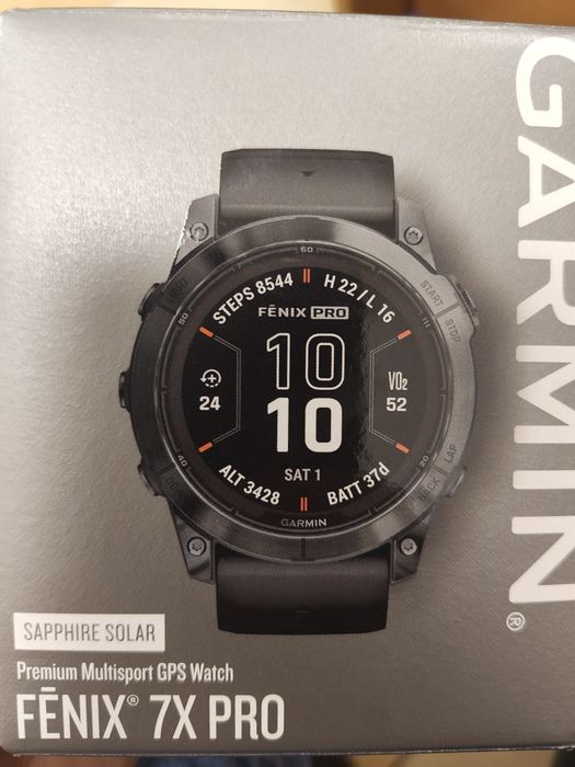 Sprzedam Garmin Fenix 7X Pro Sapphire Solar 51mm - wersja Carbon Gray DLC Titanium.