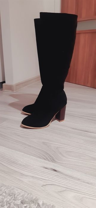 Kozaki, botki czarne 36