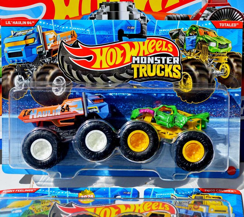 набір Hot Wheels Monster Trucks монстр трак 2 шт машинка джип вантажівка грузовик внедорожник позашляховик Монстер Трак Mega Wrex Shark