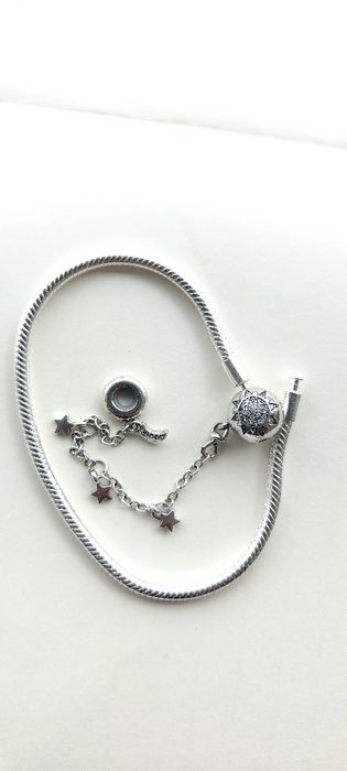 Pulseiras variadas prata 925, compatível com berloques Pandora.