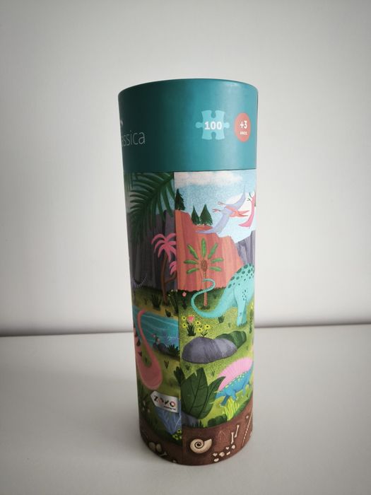 Puzzle Infantil "Era Jurássica" - 100 Peças (Em Tubo)