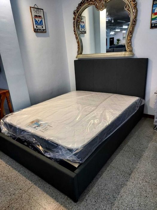 cama dobrável cinza nova