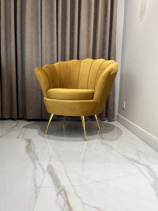 Fotel Muszelka Glamour tkaniny do wyboru