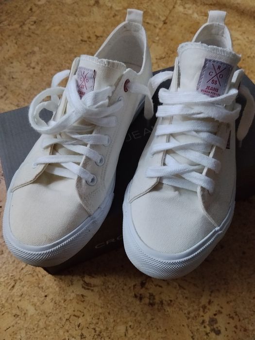 Buty białe cross jeans R.41 założone 2 razy