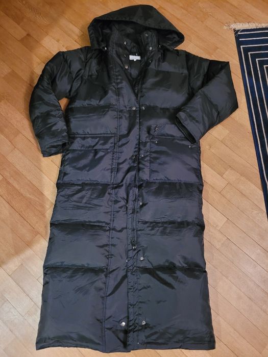 Kurtka puchową bardzo długa płaszcz puchowy