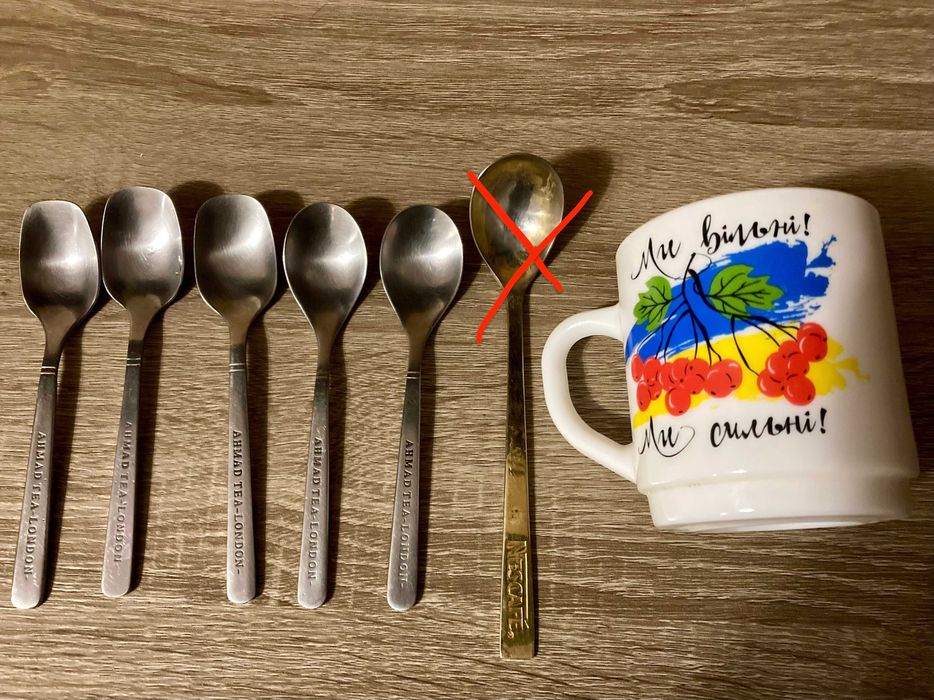 Чайні ложки колекційні з нержавійки, чашка, баночки для чаю кави +інше