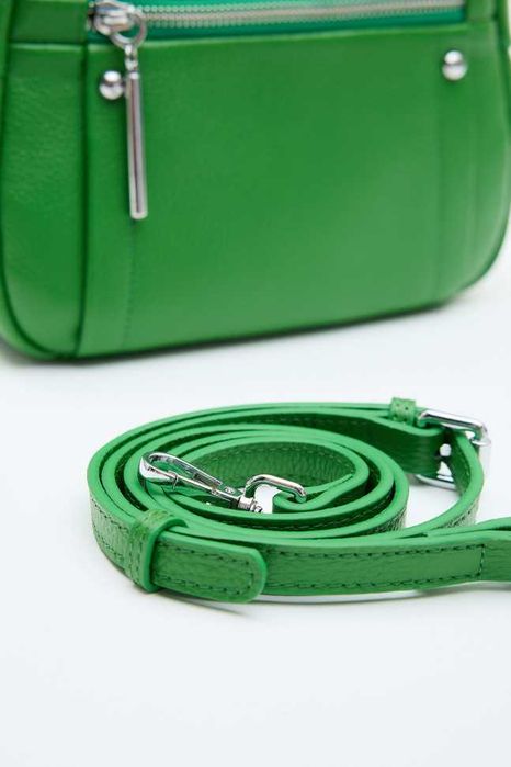 Яскрава крос боді сумка lonza з натуральної шкіри