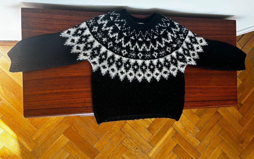Sweter Zara Norweski wzór dziecięcy 6-7 lat