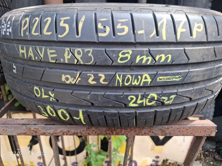 Sprzedam oponę letnią używaną Hankook ventus prime 3
