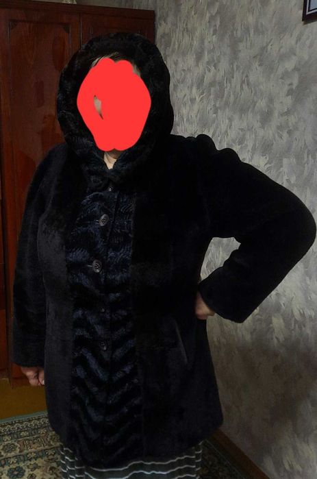 Мутонова шубка з капюшоном "Alvieri Armani By ISIN"