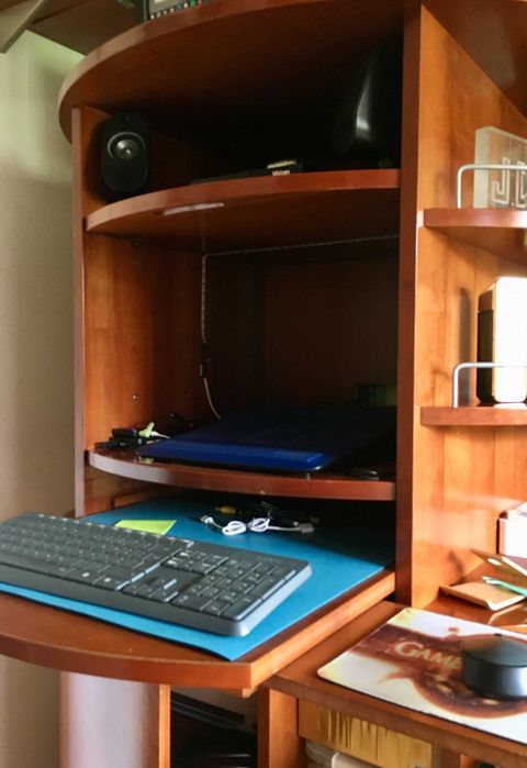 Cherry Wood Writing Desk, Ideal for PC Computer64564345196674123