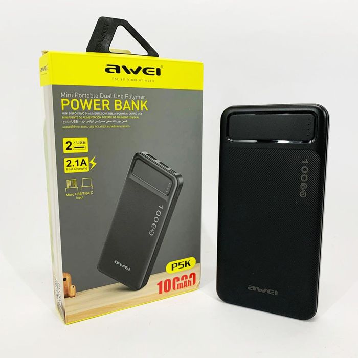 Power Bank Awei P5K 10000 mah Портативне зарядне