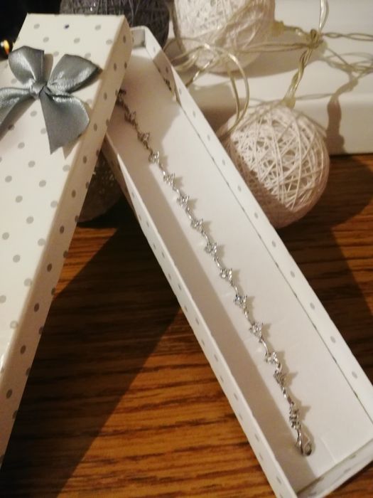 Srebrna bransoletka z cyrkoniami