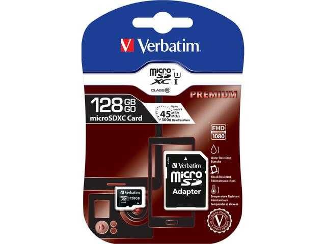 Karta pamięci MicroSDXC Verbatim 128GB Class 10 + adapter FV