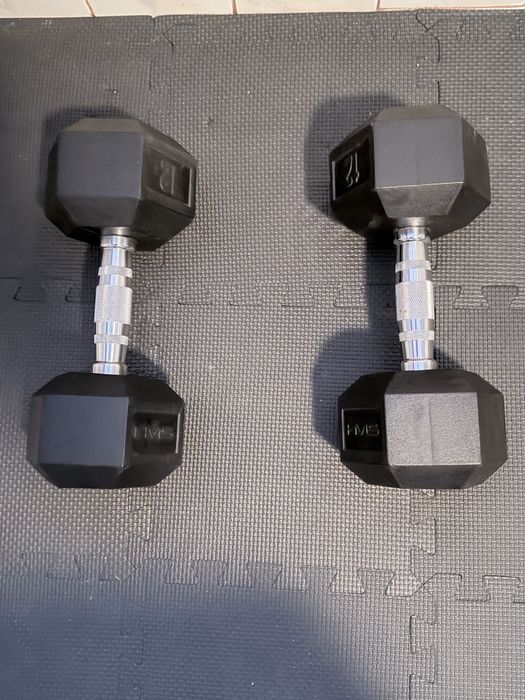 Hantle 2x12kg - zeliwne/gumowane