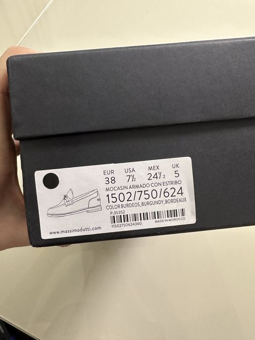 Лофери massimo dutti натуральна шкіра