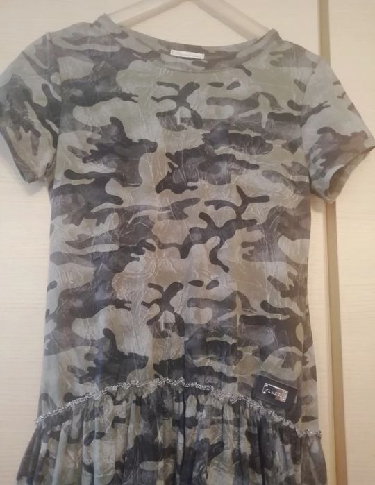 Sukienkaa tunika zielona militarna