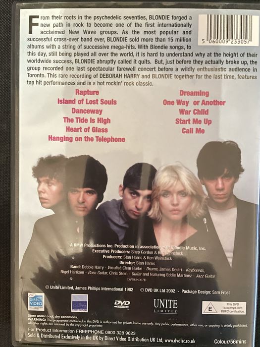 Koncert Blondie Live! - płyta DVD NOWA!