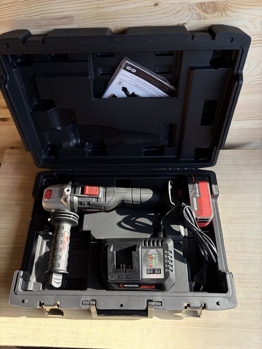 Шліфмашина кутова акумуляторна INTERTOOL WT-0366 20В,125 мм,10000об/хв