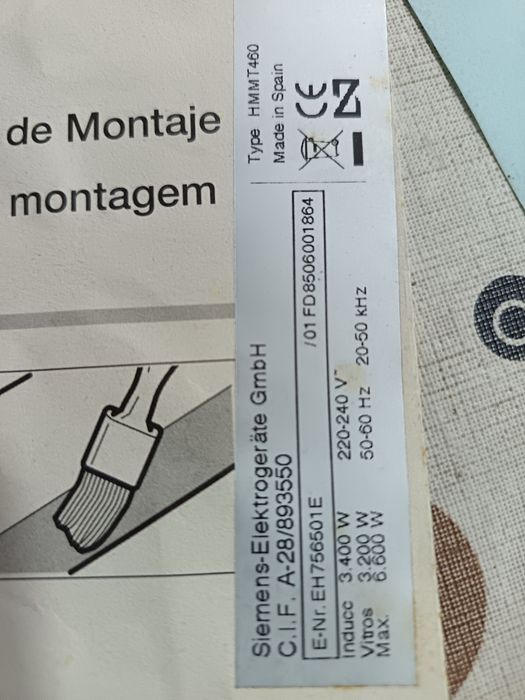 Placa vitroceramica Siemens