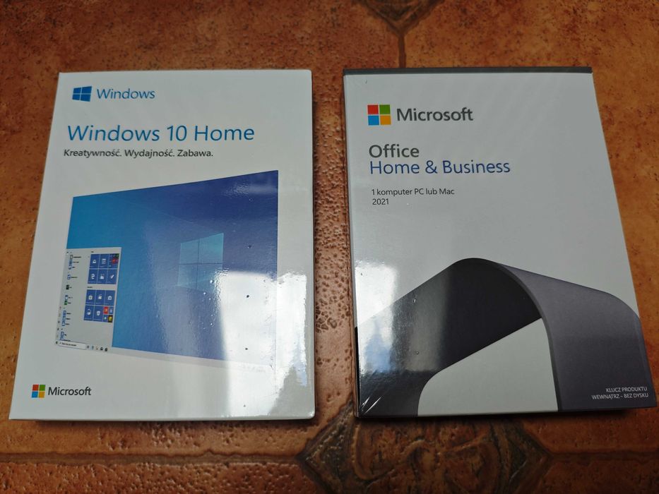 Windows 10 box + office 2021 home&business box polskie wersje nowe