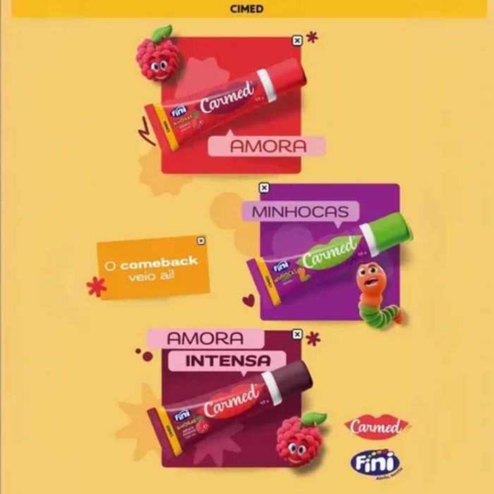 Carmed Hidratante Labial Fini Minhoca