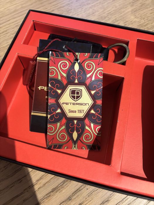Conjunto Carteira + Chaveiro Couro Peterson