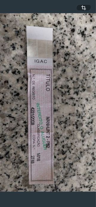 Selo igac jogo Ps2 Manhunt 2