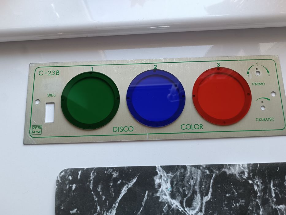 Colorofon kolorofon PRL szkiełka