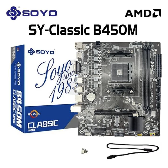 Материнская плата soyo b450m Am4 Ryzen