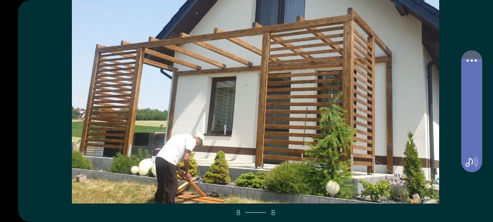 Zadaszenie tarasu pergole zabudowa tarasu