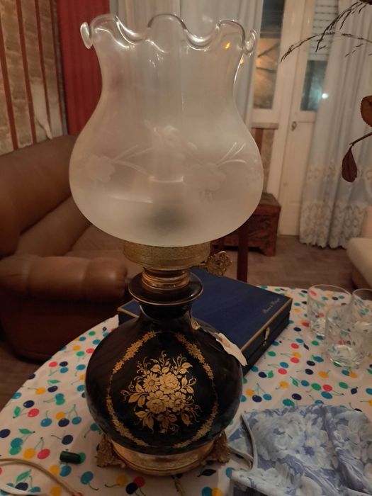 Candeeiro de Cerâmica azul