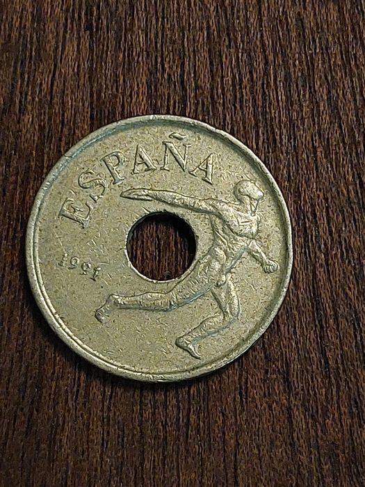 Moeda de 25 Pesetas -Alusiva aos Jogos Olímpicos de Barcelona