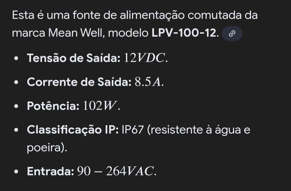 Fonte Alimentação