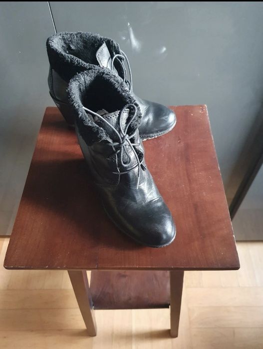 Skorzane koturny Prima Moda r.36