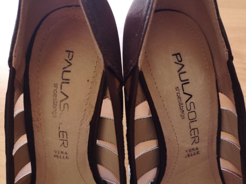 Sapatos novos,35,castanhos e beje,"Paula Soler"