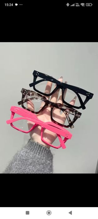 Zerówki modowe okulary retro UV ramki