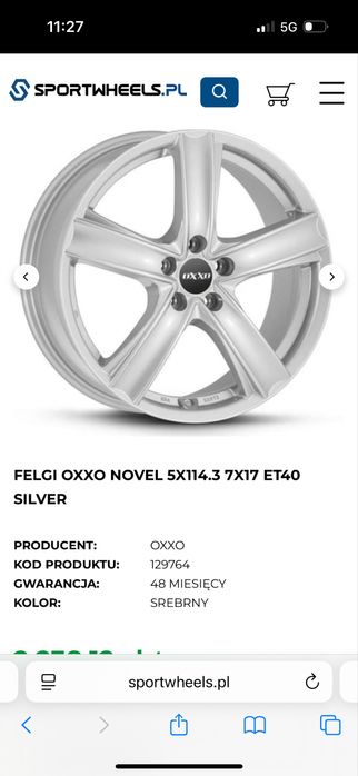 Felgi honda oxxo novel 17