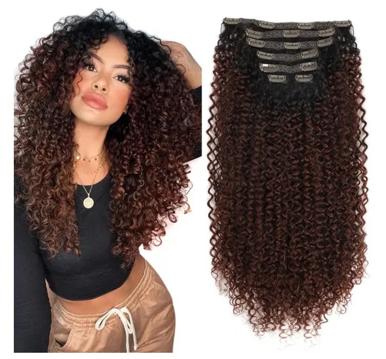 Afroloki -włosy syntetyczne na klipsy x2