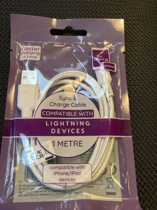 Przewód Lightning Iphone (1metr)nowy!!!