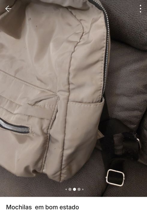 Mochila beije em bom estado