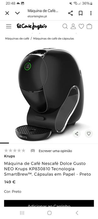 NESPRESSO NEO maquina de café