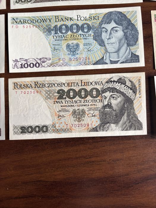 Klaser banknoty PRL UNC zestaw