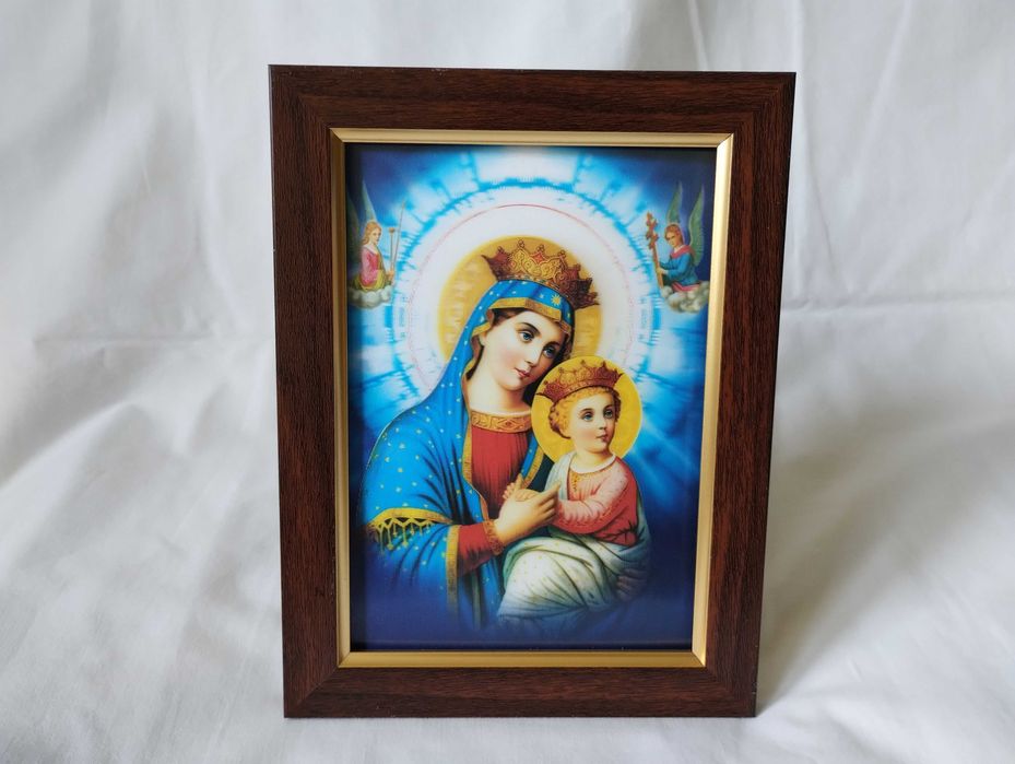 Matka Boża z Jezusem Obrazek z efektem 3D do postawienia 15,5 x 20,5cm