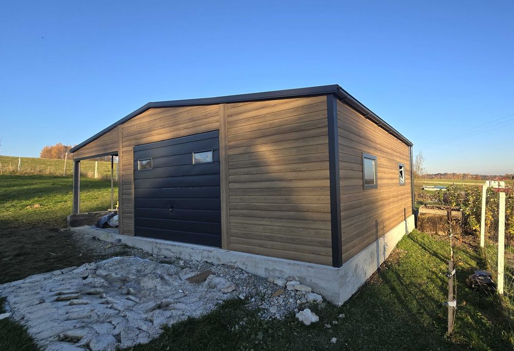 Garaż blaszany 6x5 Dwustanowiskowy Profil /Ry-Stal