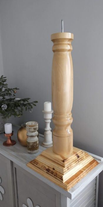 Podstawa lichtarz pod Paschał, stojak, świecznik,drewniany rękodzieł