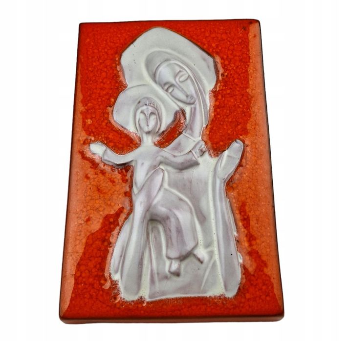 Ceramiczny OBRAZEK Belgia BREE Madonna Vintage
