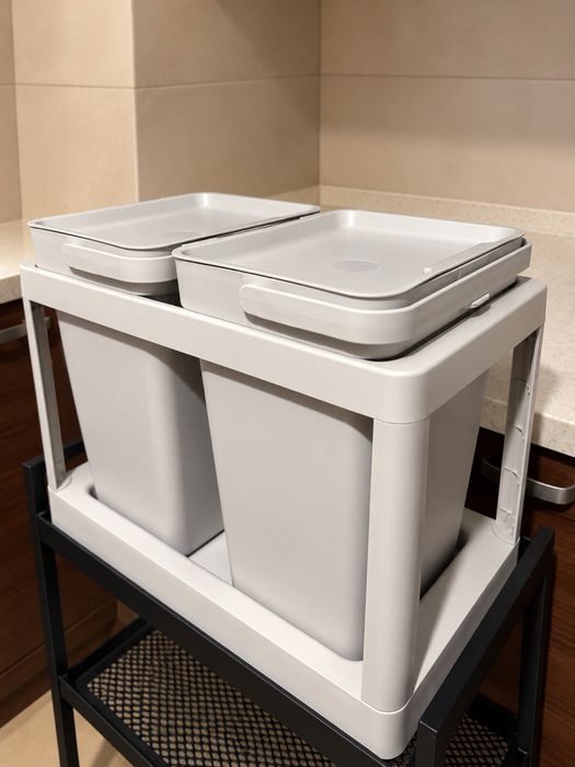 ikea hallbar – 2 kosze 10 l + wysuwana rama, komplet 20 l