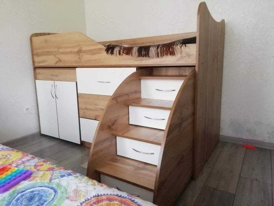 Ліжко комод, ліжко дитяче, кровать чердак, ліжко підліткове
