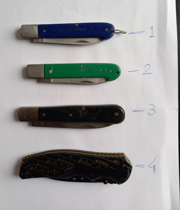 4 (1 novo)Canivetes usados, bons.
